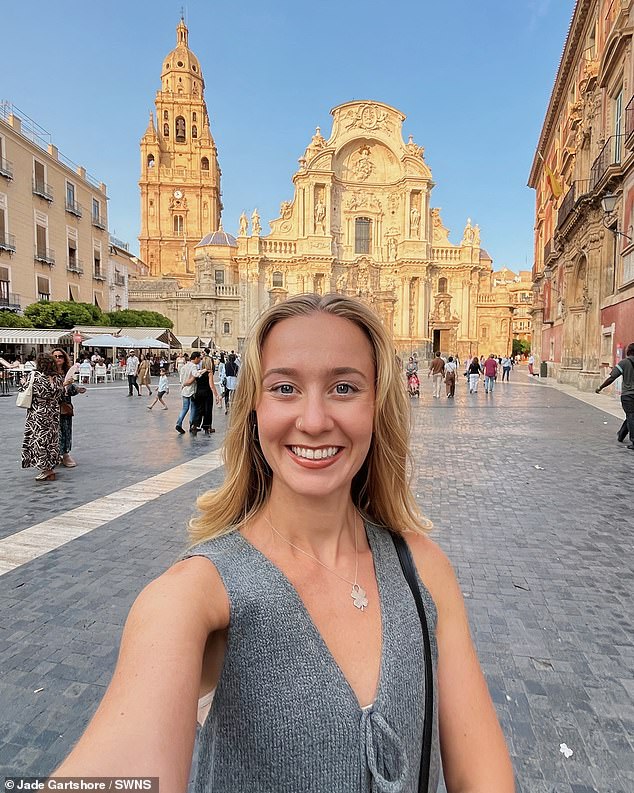Jade Gartshore, 25, said she fell in love with the Spanish city of Murcia after moving from the UK
