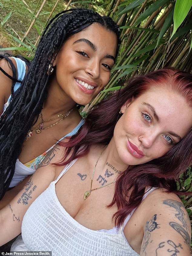 Jessica Smith (right), from Manchester, flew to Milan, Italy, for a first date with India (left), who she met on TikTok