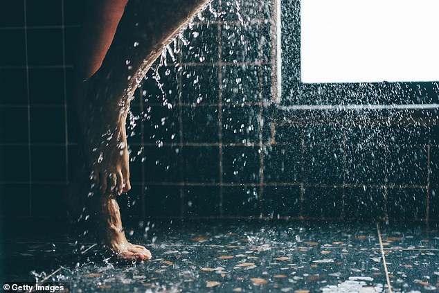 The reader writes that the bathroom had no grab rails, the floor tiles had no grip and there was no shower tray so the water covered the bathroom floor (picture posed by model)