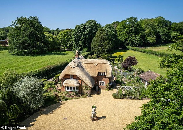 Peaceful: Rose Cottage is on sale via Knight Frank for £1,895,000