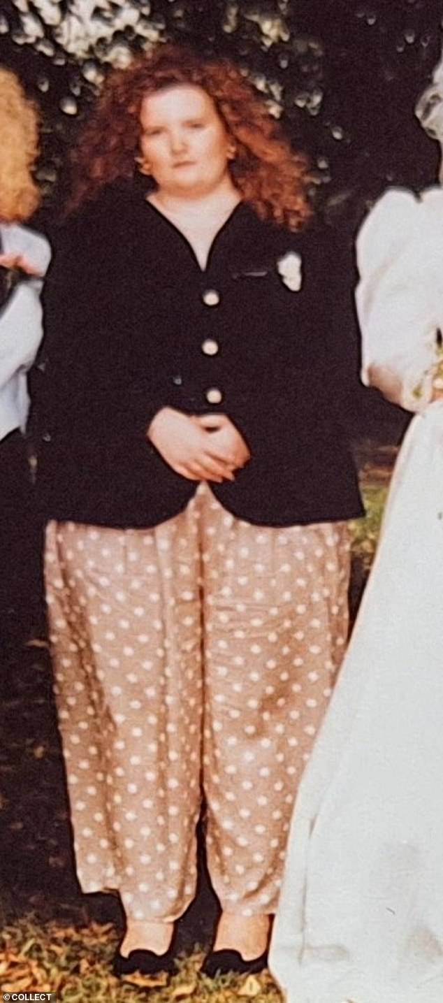 Sarah aged 24 and weighing 22st. She began exercising regularly and switched to a healthier diet and started shedding the pounds