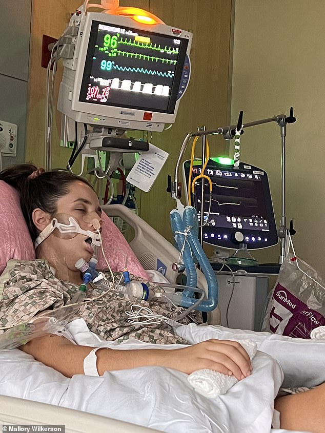 Wilkerson, hooked up to a ventilator and the other essential equipment keeping her alive in the early days of her diagnosis