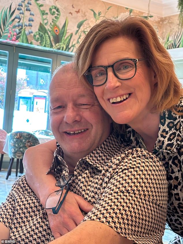 Beach hut owners Nathan and Carolane Davies (pictured) say they were left shaken and angry by the ordeal outside their hut at Bournemouth Beach in Dorset