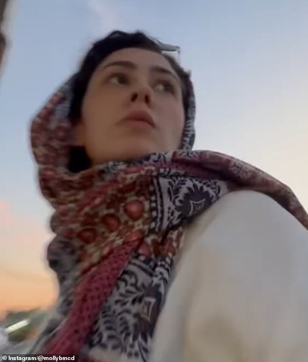 New Yorker Molly McDonald, 29, admitted there was 'fear and trepidation' when she heard that a charity expedition she was part of was going to unexpectedly divert to Iraq