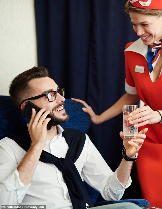 Dreaming of some luxe at 30,000ft? Upgrades are rare but do happen, say experts (stock image)
