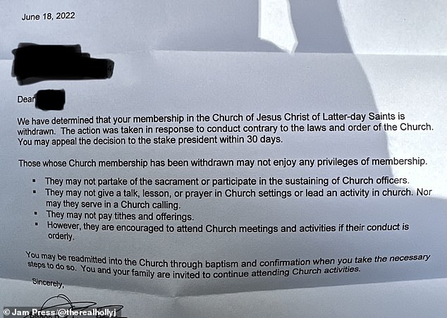 After a fellow churchgoer alerted the bishop to her side hustle, Jane was shunned from the Church of Jesus Christ of Latter-day Saints in Oregon