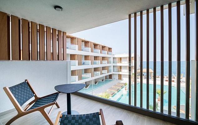 The luxury hotel has become a hit on social media in recent months thanks to its modern and 'clean' aesthetic, providing visually appealing backdrops for photos and videos, which is a key factor for content creators