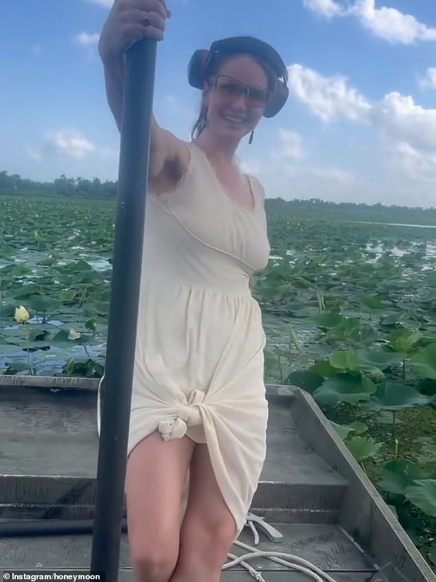 The Video Games hitmaker, who married Dufrene in a shock wedding back in September 2024, showed her laid-back new reality in a series of photos and clips posted to her Instagram
