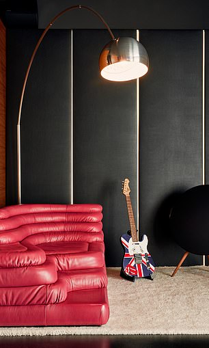 A music themed area of the hotel, which has been a home-from-home for The Rolling Stones in Switzerland