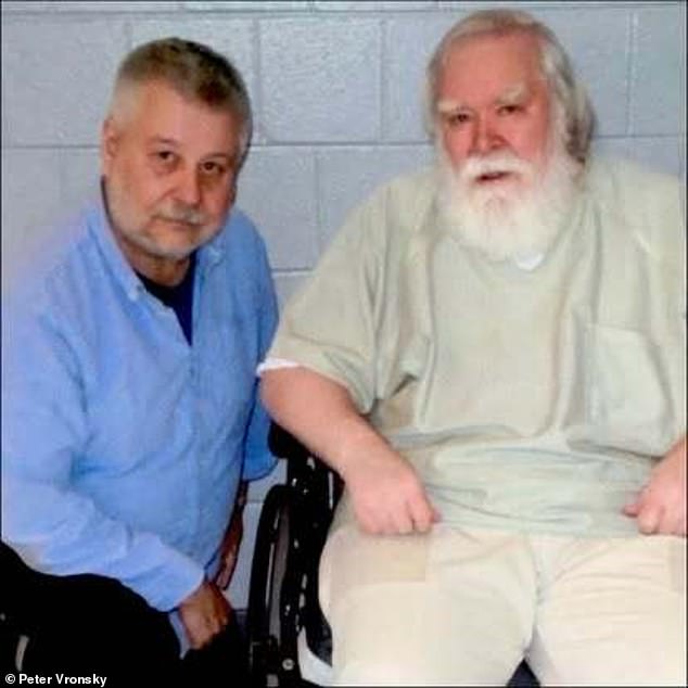 Criminologist Peter Vronksy (left) pictured with serial killer Richard Cottingham (right)