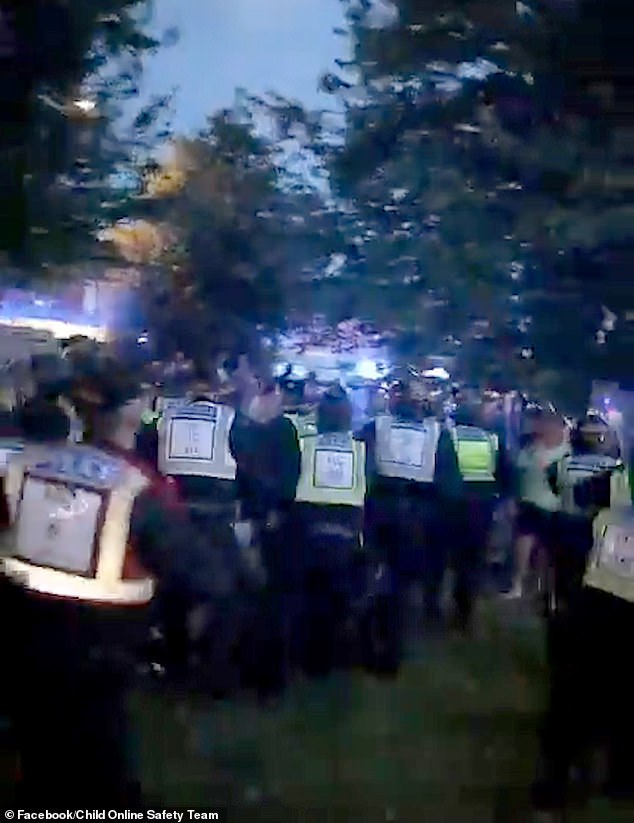 In shocking footage posted online, crowds clashed with officers as armed police with riot shields took a 38-year-old man into custody