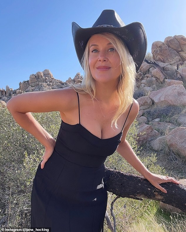 This year, I found myself in the middle of the California desert at an orgasm retreat. (Pictured: Jana Hocking in Joshua Tree for the orgasm retreat).