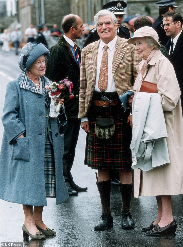 Lady Fermoy with the Queen Mother in 1992. She was a close friend and confidante of the royal for over 30 years