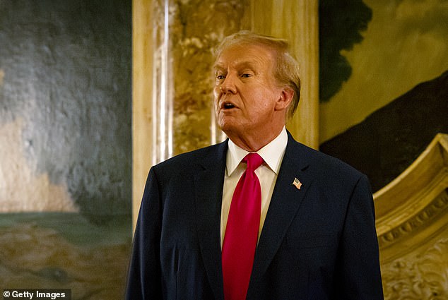 President Donald Trump at his Mar-a-Lago home