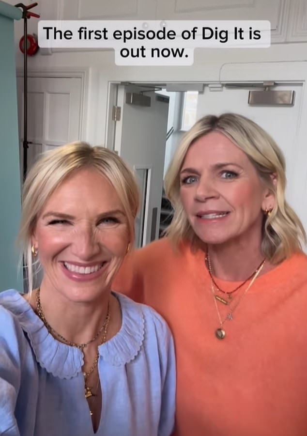 Zoe spoke candidly about her struggles with not wanting to socialise and empty nest syndrome during an appearance on her new podcast Dig It with Jo Whiley (pictured)