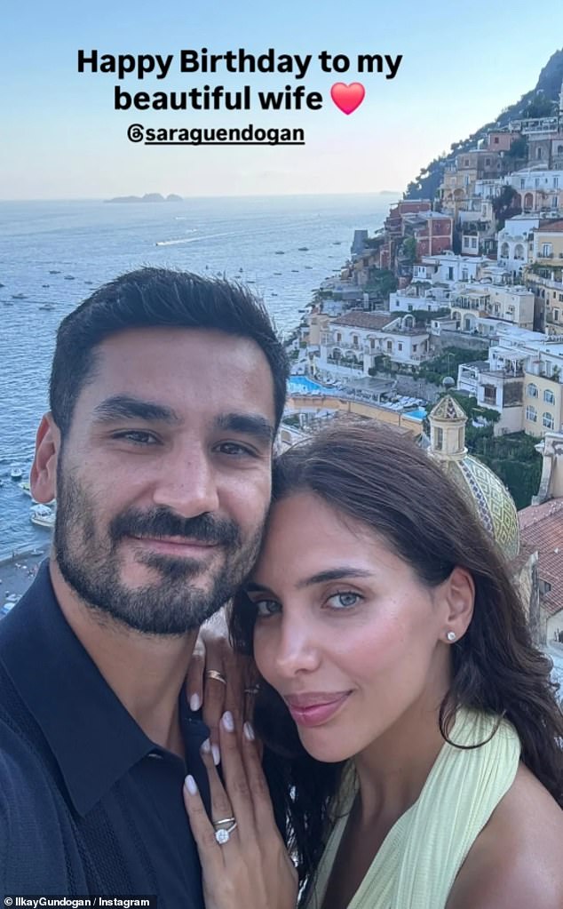 Manchester City midfielder Ilkay Gundogan is enjoying his trip to Bodrum with his family