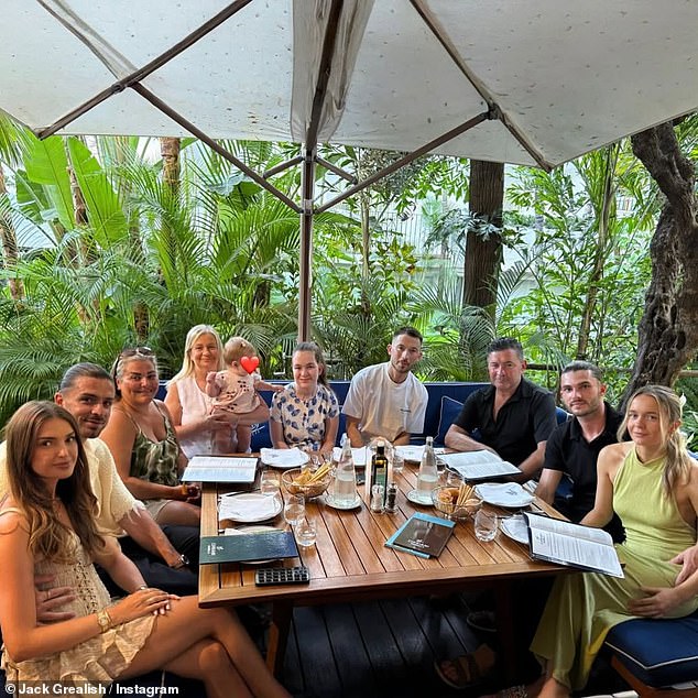 During their getaway they spent time with friends and family