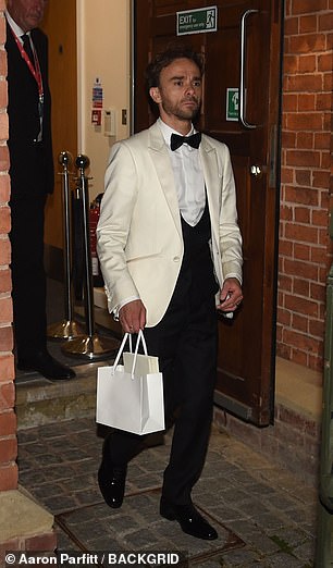 Jack P.Shepherd and his new wife Hanni Treweek departed their wedding celebrations together at 1am on Sunday morning alongside their bleary-eyed guests.