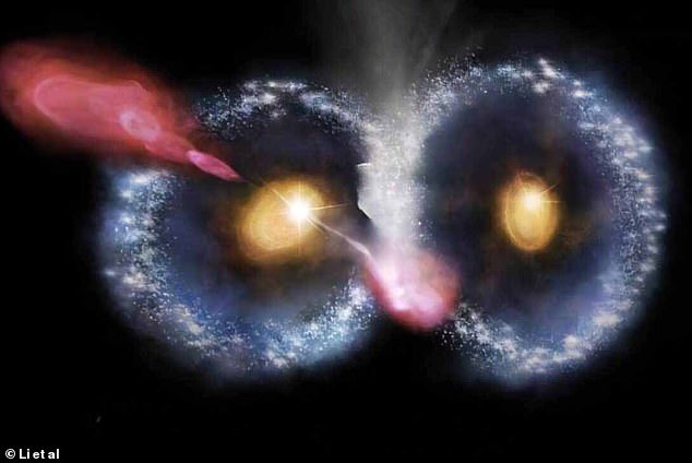 The international team of astronomers reports the detection of a peculiar merger of two similar ring galaxies that morphologically resemble an owl's face
