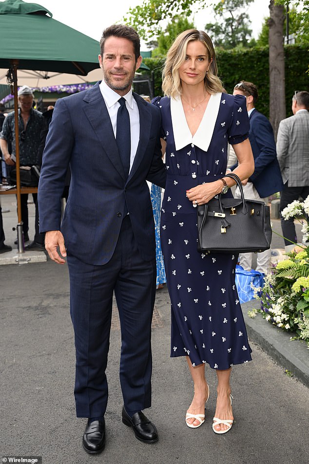 Jamie Redknapp was joined by his stunning wife Frieda as they attended day six of Wimbledon at The All England Lawn Tennis Club on Saturday