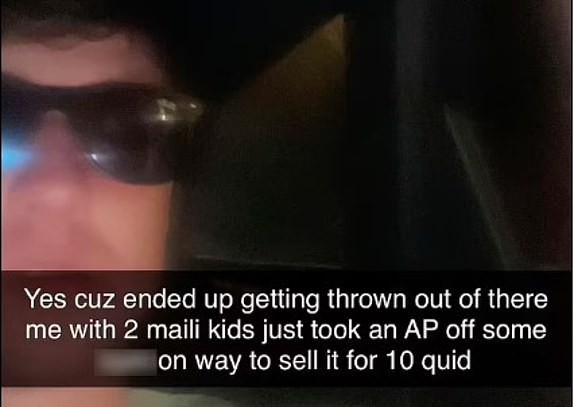 Jay Slater Snapchat message.