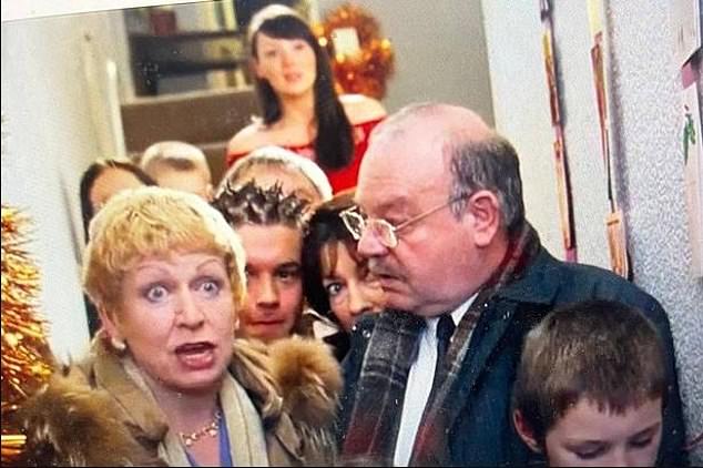 Actor Jo Bacon (left) who starred in one of the most iconic scenes in Love Actually has died aged 72