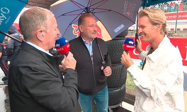 Jos Verstappen was awkwardly grilled by Nico Rosberg about Christian Horner's sacking