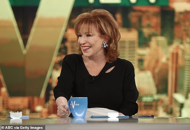 On set, I delivered a few punchy lines that had the audience chuckling, but despite employing a writer to feed her jokes, Joy Behar (pictured) was about as unfunny as a toddler's funeral.
