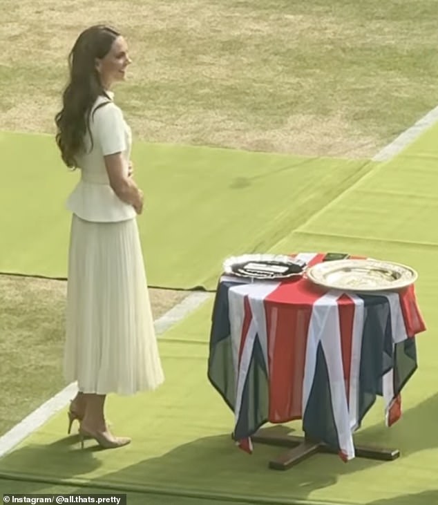 The Princess of Wales caused excitement among the crowds at Wimbledon yesterday, with one shouting out, 'We love you Kate'
