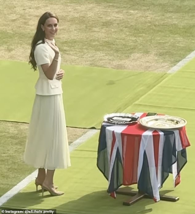After hearing the excited spectator's kind words, the royal waved and smiled towards the crowd
