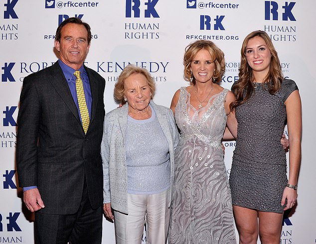 Ethel Kennedy (middle left) crowned her beloved daughter Kerry (center right) as the family matriarch before death - and she's already plotting to cut off Bobby Jr. (left) for backing Trump