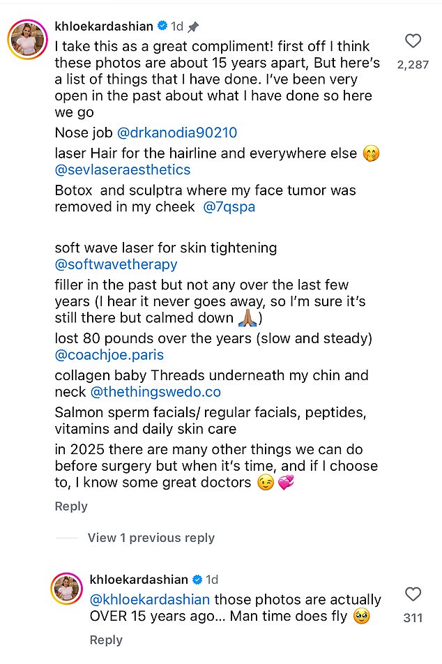 Khloe decided to set the record straight in the comments section of his video