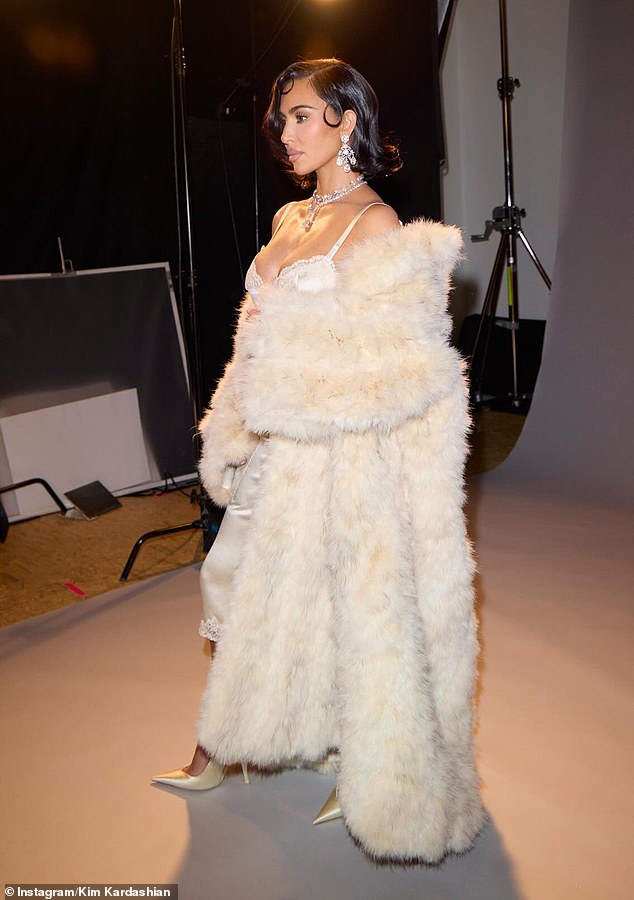Kim Kardashian shared some behind the scenes shots from her recent walk in the fall 2025 couture show in Paris on social media Saturday