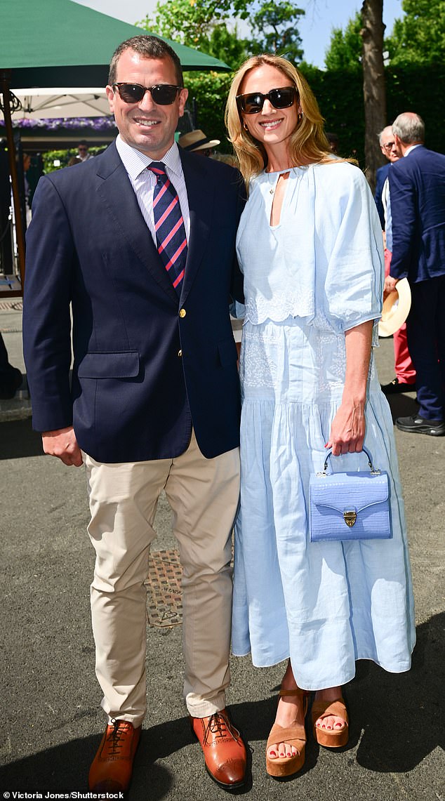 Harriet, who has dated Peter for over a year, completed her outfit with a pair chunky black sunglasses