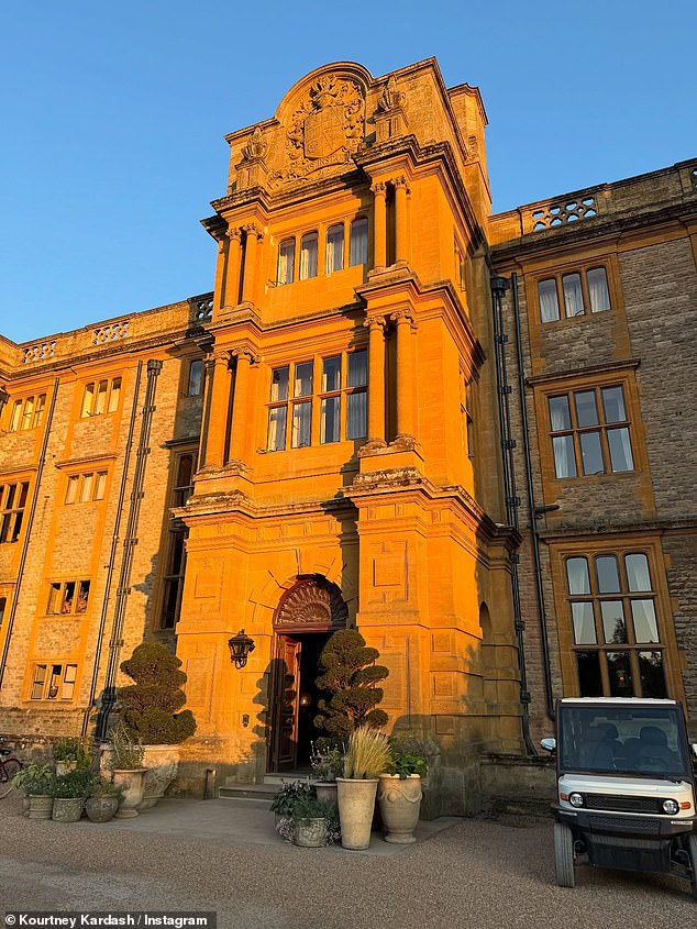 She is believed to have jetted in for Eve Jobs and Harry Charles' luxury wedding, even sharing a photograph of their venue - Estelle Manor