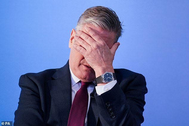 My latest poll finds that based on what they have seen so far, nearly four in ten voters would give Keir Starmer (above) an F for 'fail'