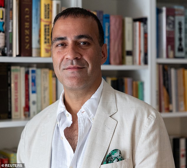 Speaking on the podcast Tell Me About Your Father, Aatish Taseer (pictured in July), who was born in the UK and raised in India, recalled how he sparked a media storm in 2018 when he wrote an explosive article for Vanity Fair in which he claimed to lay bare intimate details of their relationship
