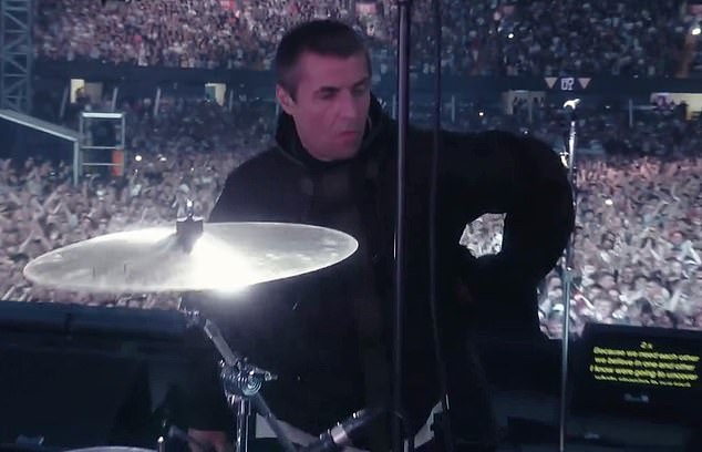 Some Might Say Liam Gallagher had a hard time remembering his own lyrics during the Oasis reunion tour in Cardiff on Friday evening