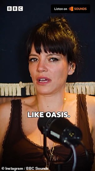 Lily Allen has suggested that Oasis are playing into their famous feud to bolster the intrigue into their huge reunion tour
