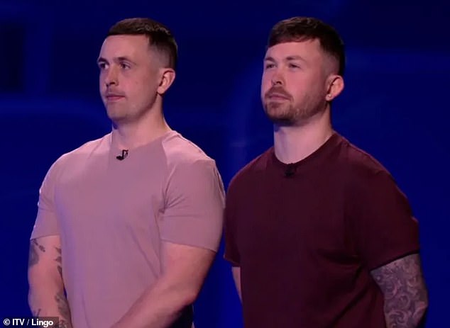 Manchester-based brothers Jack and Rob (pictured) had to wave goodbye to thousands of pounds after being bested by a tough word riddle on Lingo