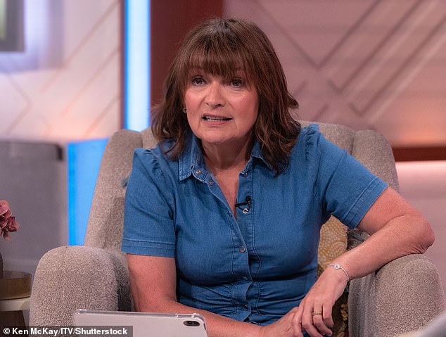 Lorraine Kelly, 65, took a swipe at 'strange and inappropriate' Gregg Wallace on her breakfast show on Tuesday (pictured today)