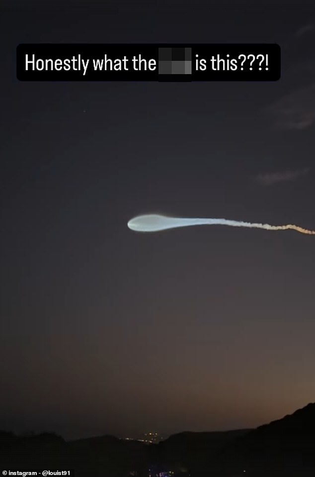The singer, 33, took to his Instagram Stories to share a video of the unusual object as he shared his alarm over the discovery