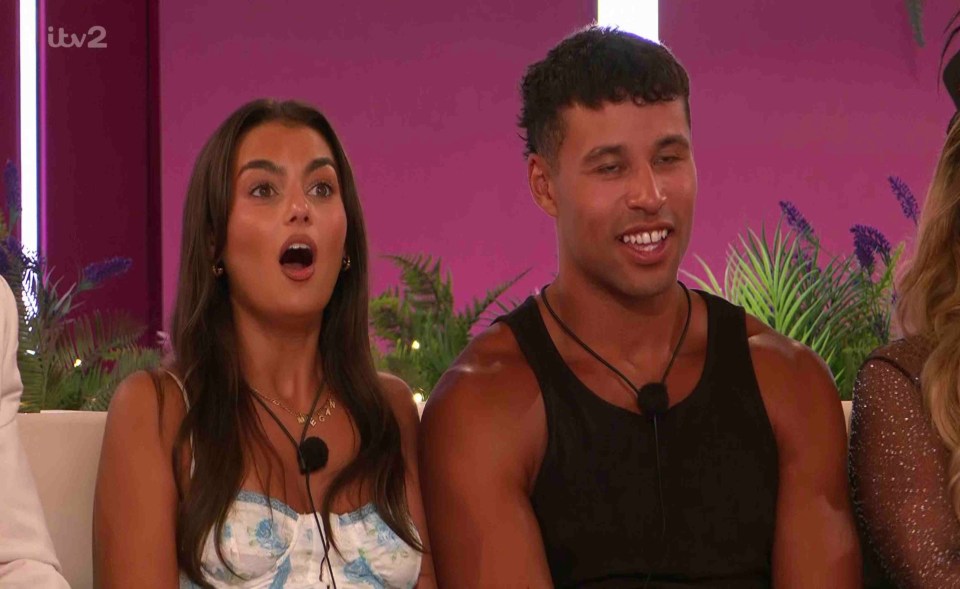 Screenshot of Love Island contestants.