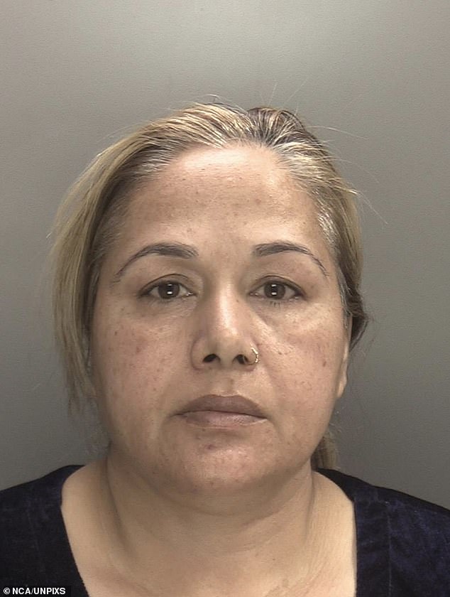Farzana Kauser (above) worked with an unidentified accomplice in Pakistan to mastermind bringing 180kg of the Class A drug from Cancun, Mexico, to Birmingham Airport
