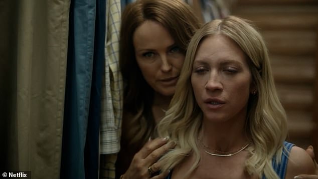 Malin Akerman and Brittany Snow stripped off for very raunchy sex scenes in Netflix's The Hunting Wives