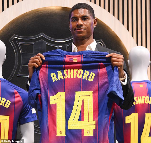 It is reported that Lucia joined Rashford in Barcelona for his unveiling at his new club