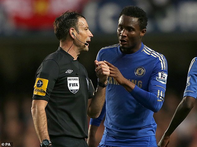 Chelsea accused Clattenburg of calling Mikel a 'monkey' but he was cleared after a probe