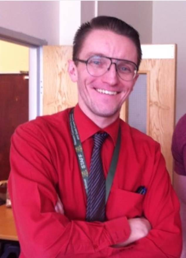 The deputy head and Gareth Collins, 45, pictured, regularly engaged in sexual intercourse in the school's art room and locked supply cupboards