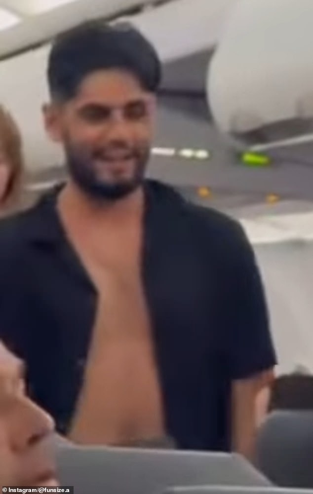 A Frontier Airlines passenger who was caught on camera cackling after allegedly attacking a fellow flyer mid-air had his smug grin wiped clean off his face the moment the plane landed