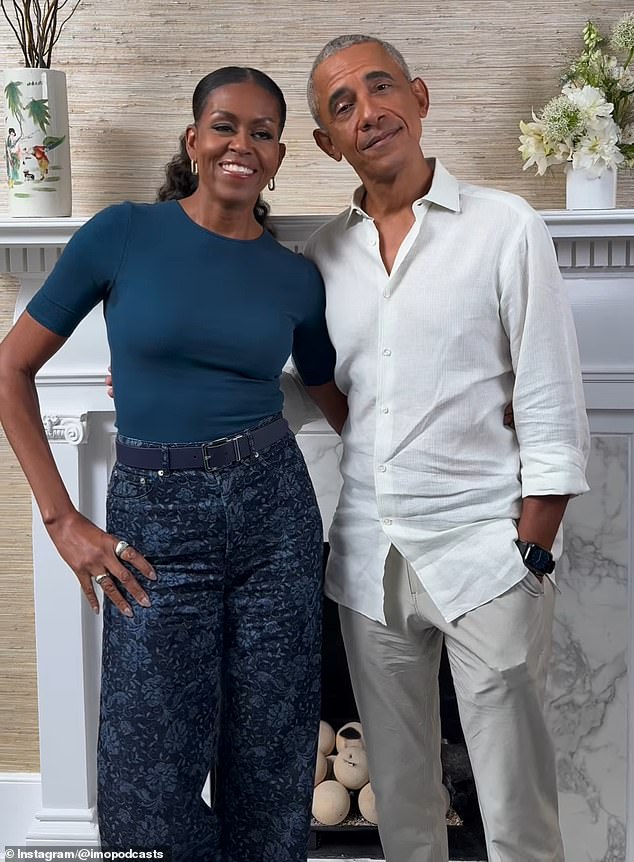 The former President, 63, and First Lady, 61, participated in a fun couples challenge in which they answered a series of questions about who does what in their relationship